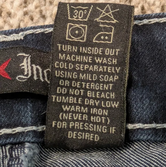 Women's Love Indigo Dark Wash Capris Denim Blue Jeans Stretch Sz: 4 Design Pants - Picture 9 of 14